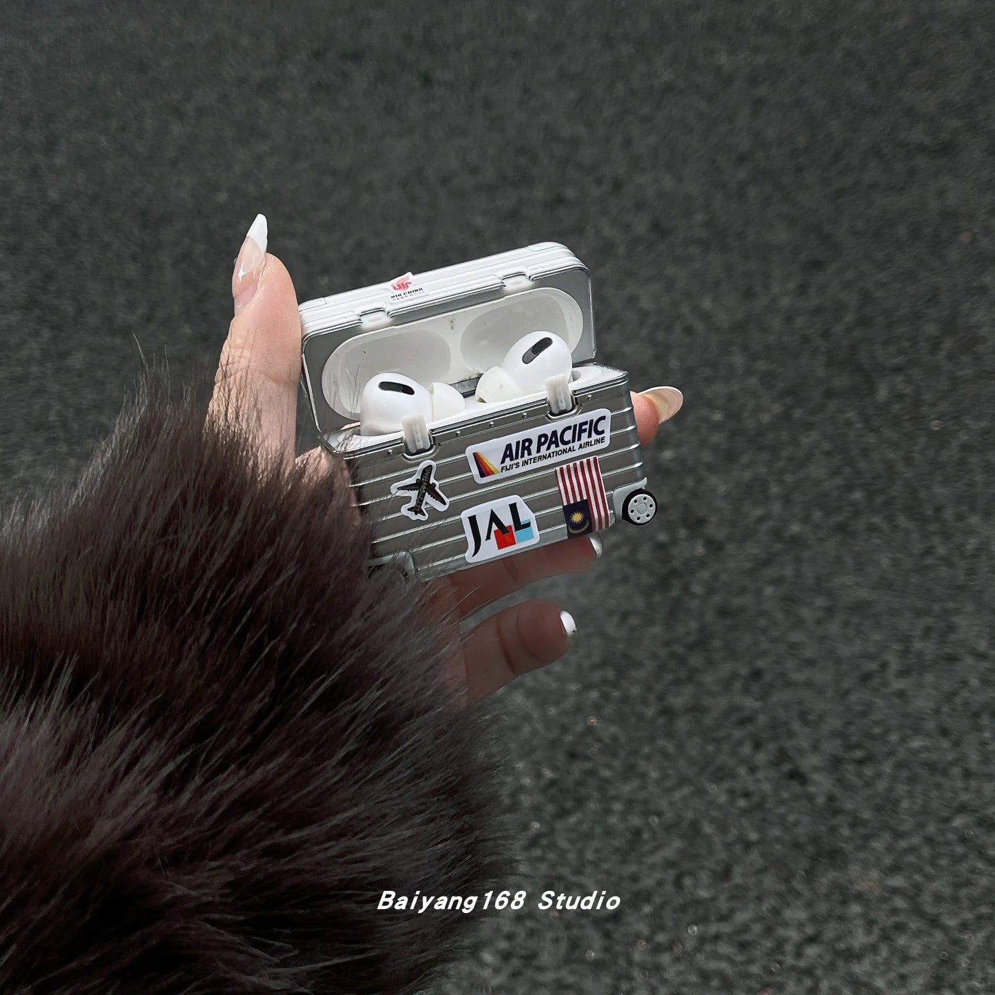 Trendy Luggage Protective AirPods Case