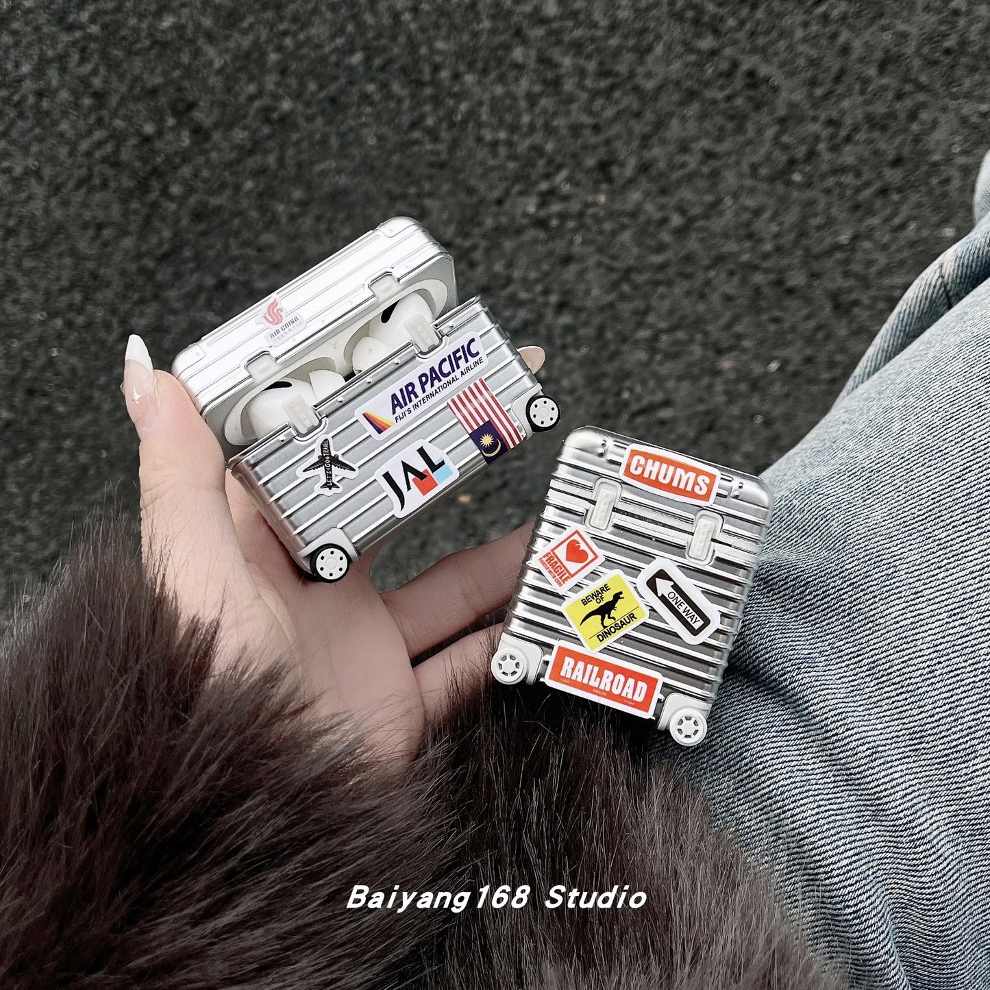 Trendy Luggage Protective AirPods Case